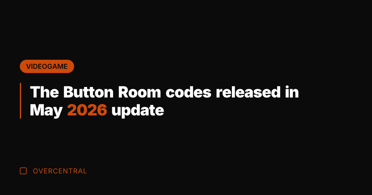 The Button Room codes released in May 2026 update