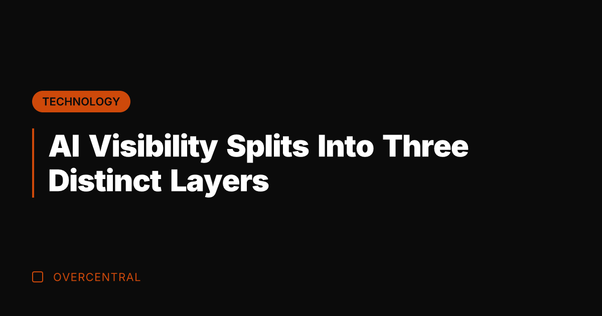 AI Visibility Splits Into Three Distinct Layers
