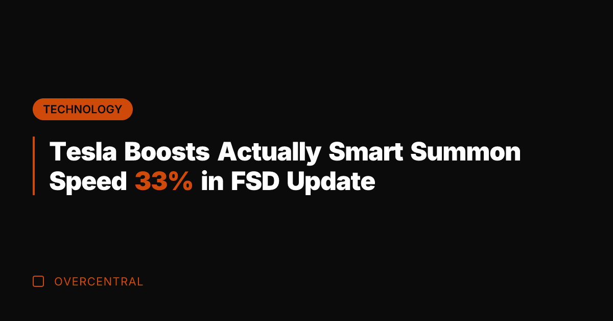 Tesla Boosts Actually Smart Summon Speed 33% in FSD Update