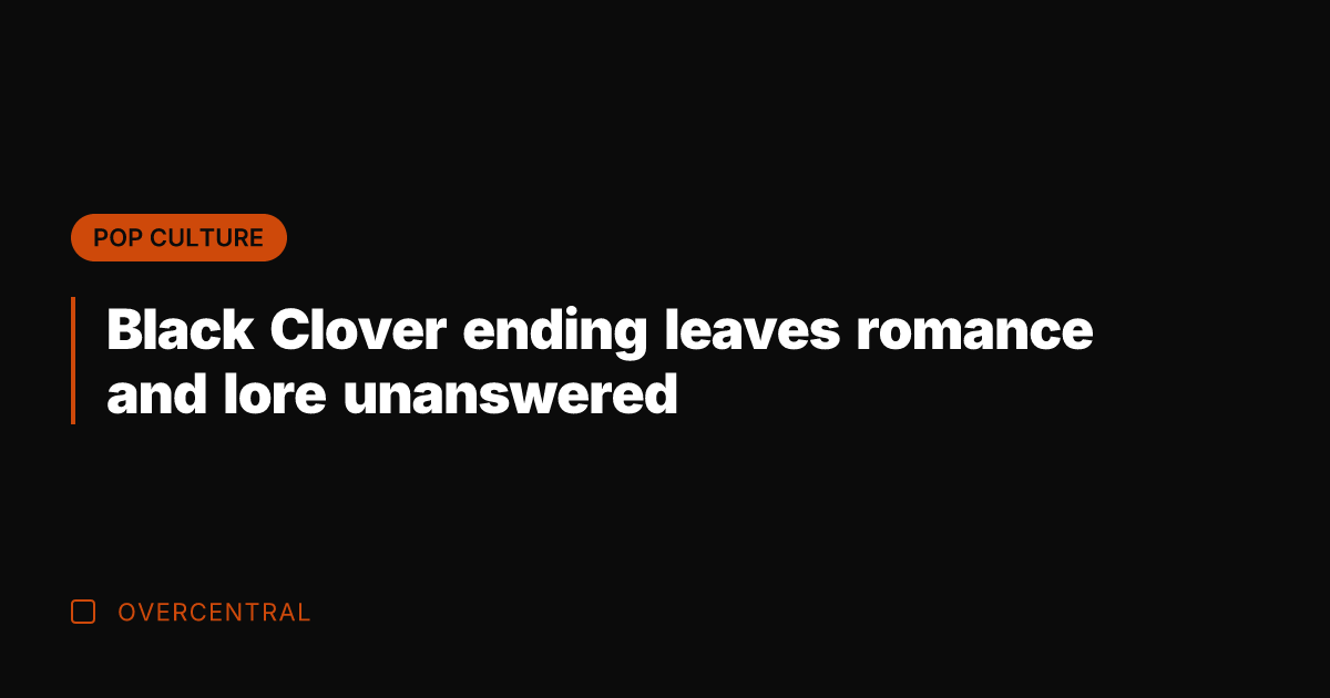 Black Clover ending leaves romance and lore unanswered