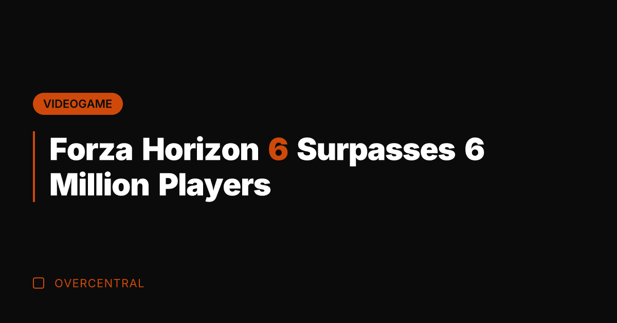Forza Horizon 6 Surpasses 6 Million Players