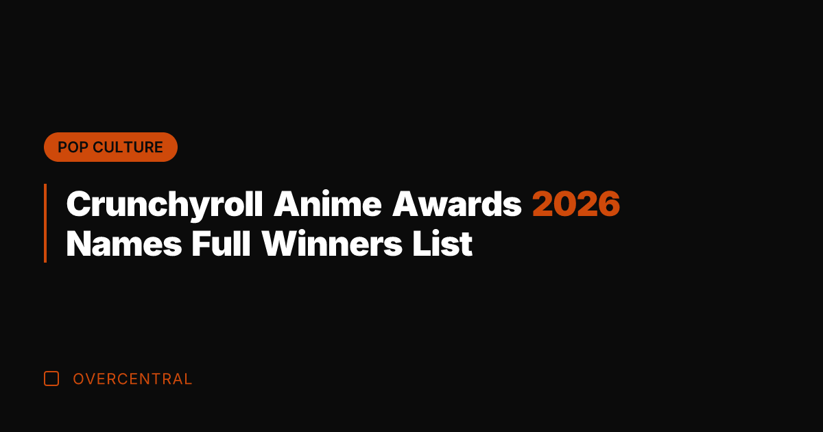 Crunchyroll Anime Awards 2026 Names Full Winners List