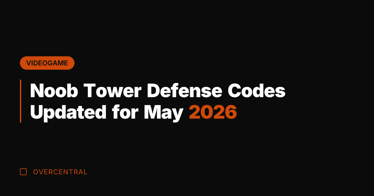 Noob Tower Defense Codes Updated for May 2026