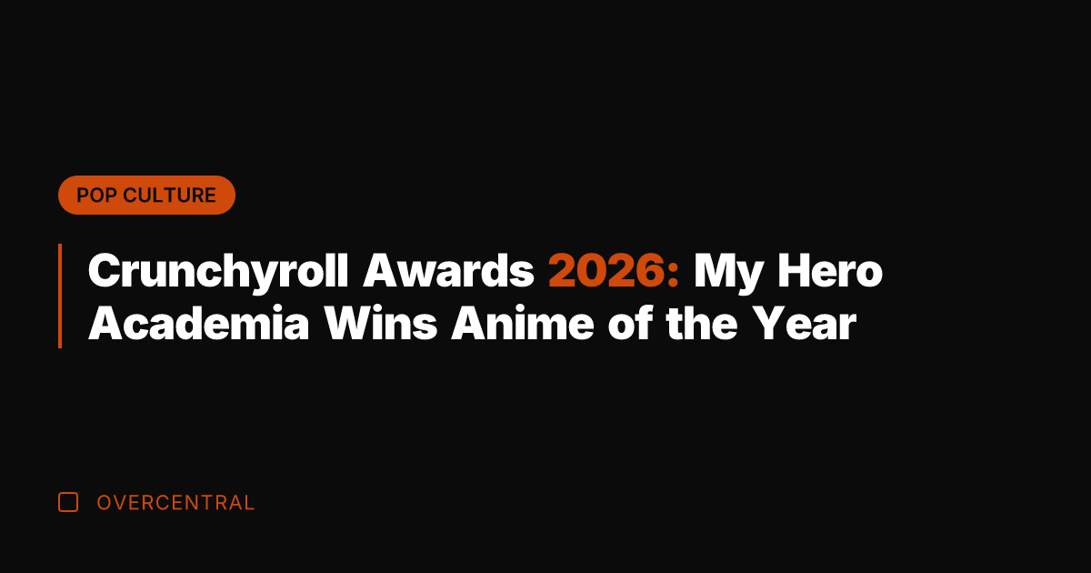 Crunchyroll Awards 2026: My Hero Academia Wins Anime of the Year