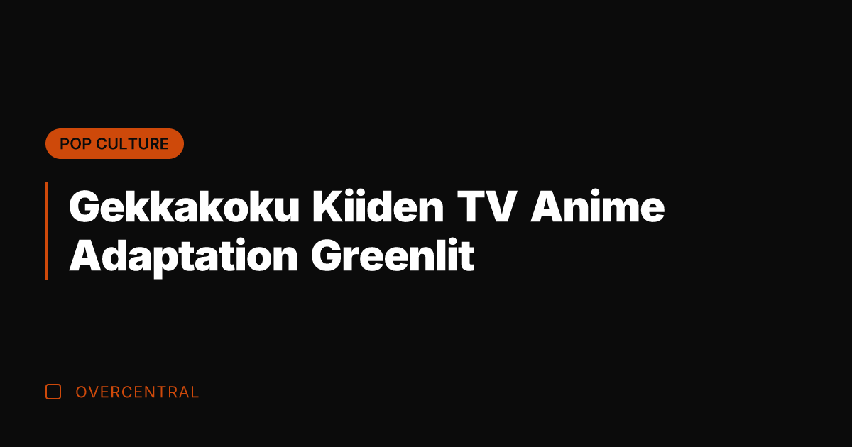 Gekkakoku Kiiden TV Anime Adaptation Greenlit