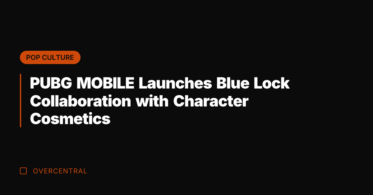 PUBG MOBILE Launches Blue Lock Collaboration with Character Cosmetics