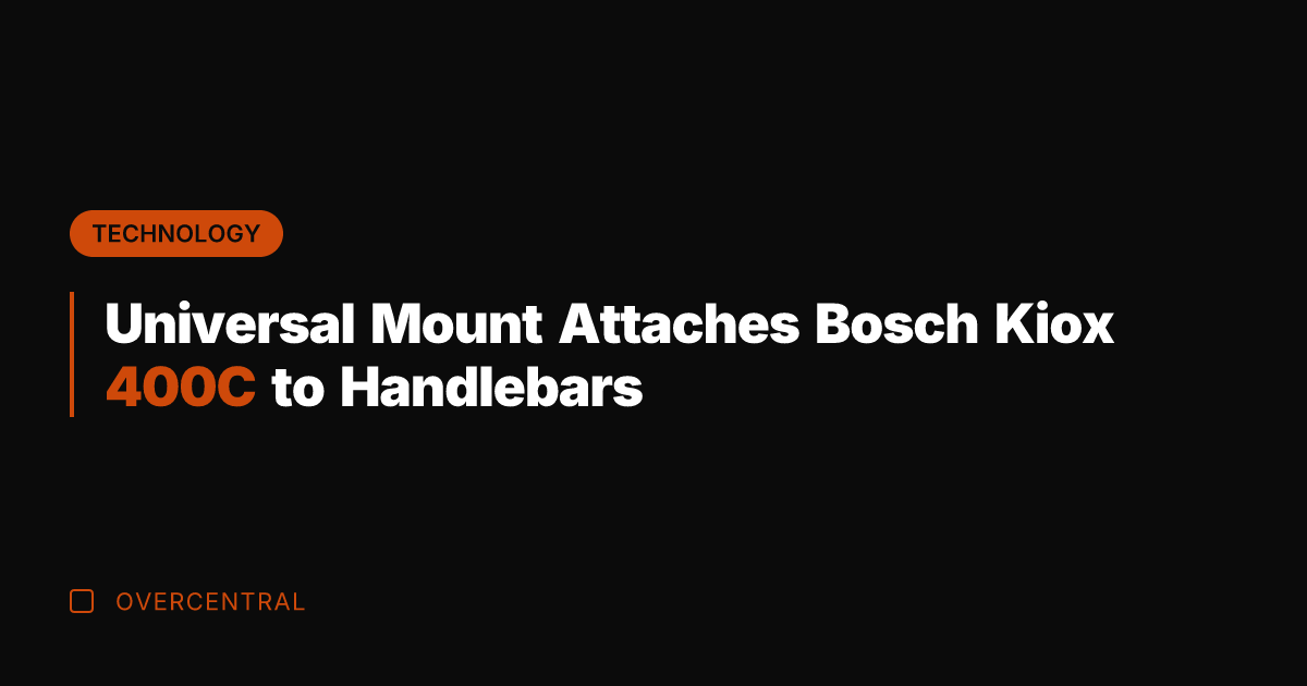 Universal Mount Attaches Bosch Kiox 400C to Handlebars