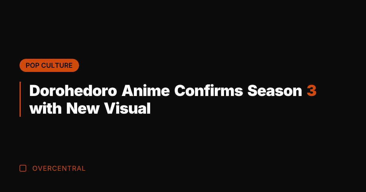 Dorohedoro Anime Confirms Season 3 with New Visual