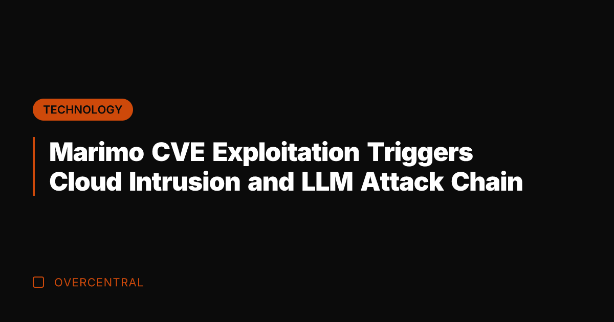 Marimo CVE Exploitation Triggers Cloud Intrusion and LLM Attack Chain
