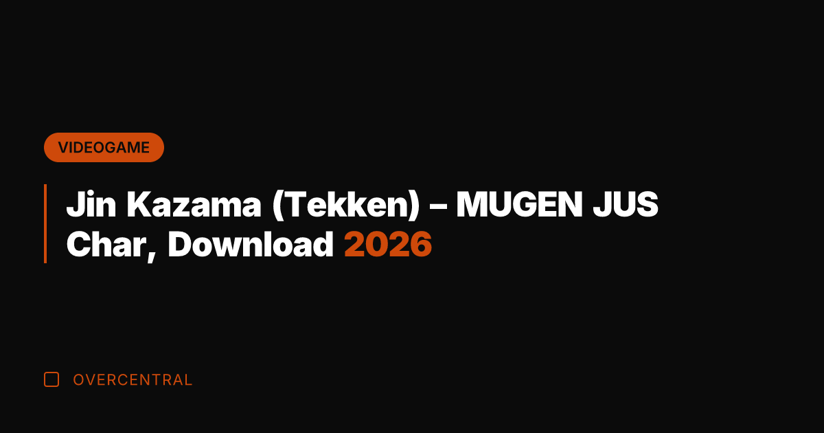 Jin Kazama (Tekken) – MUGEN JUS Char, Download 2026