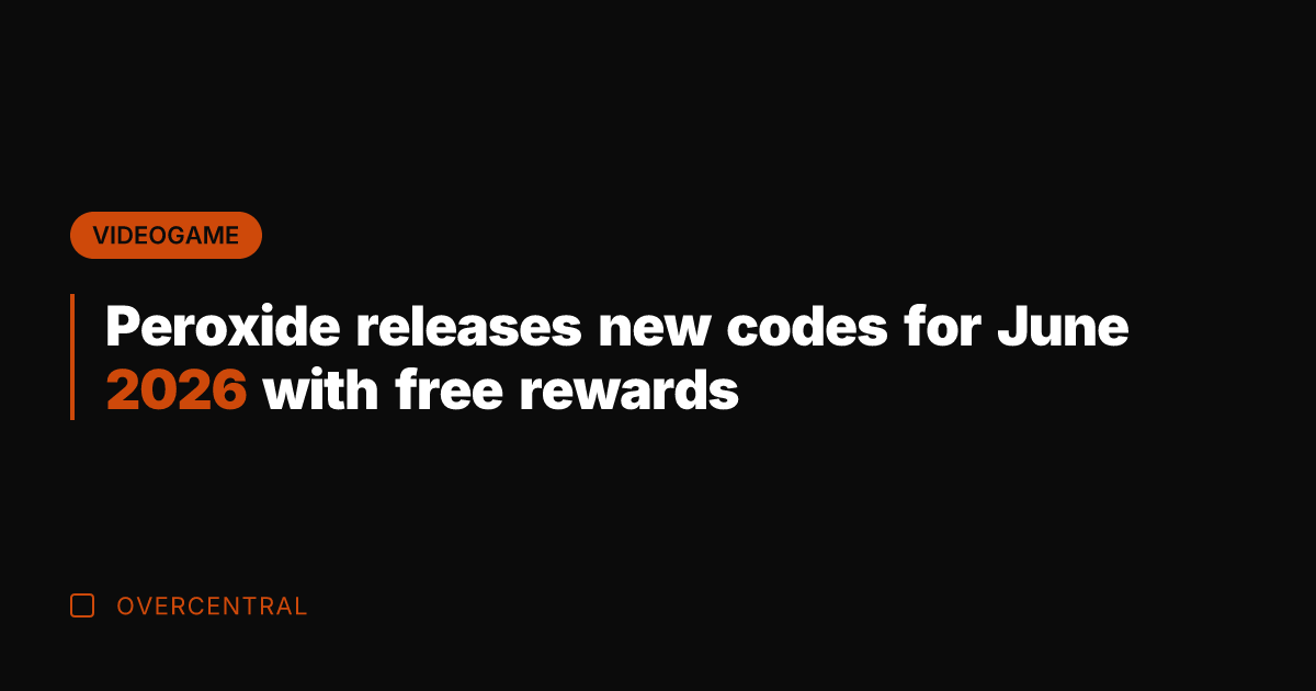 Peroxide releases new codes for June 2026 with free rewards