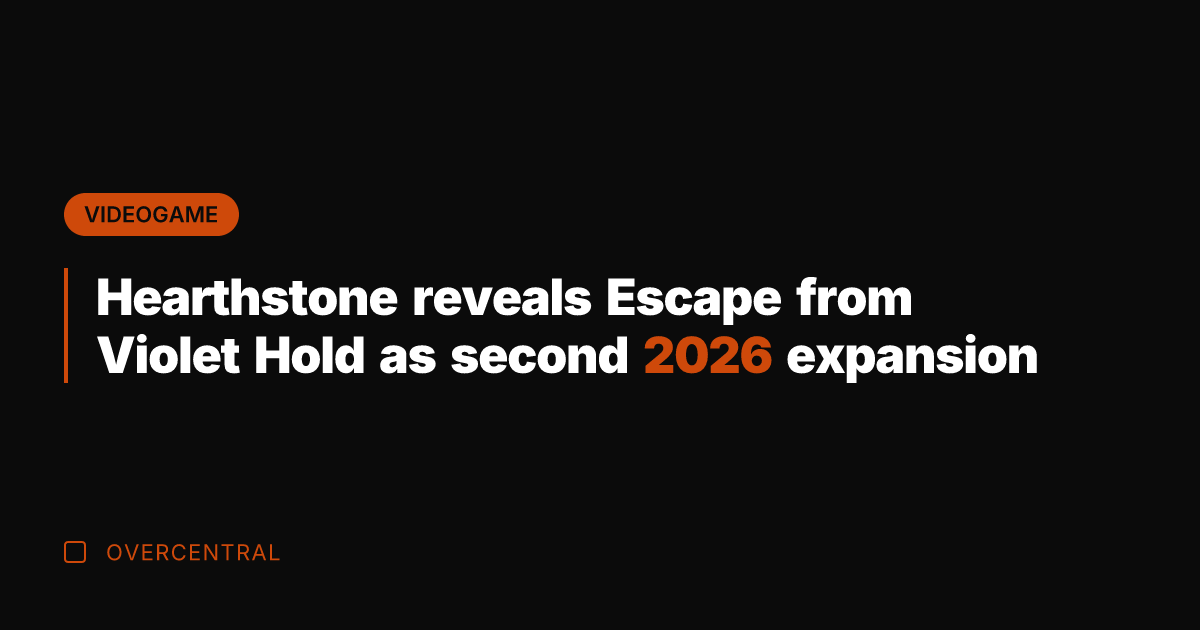 Hearthstone reveals Escape from Violet Hold as second 2026 expansion