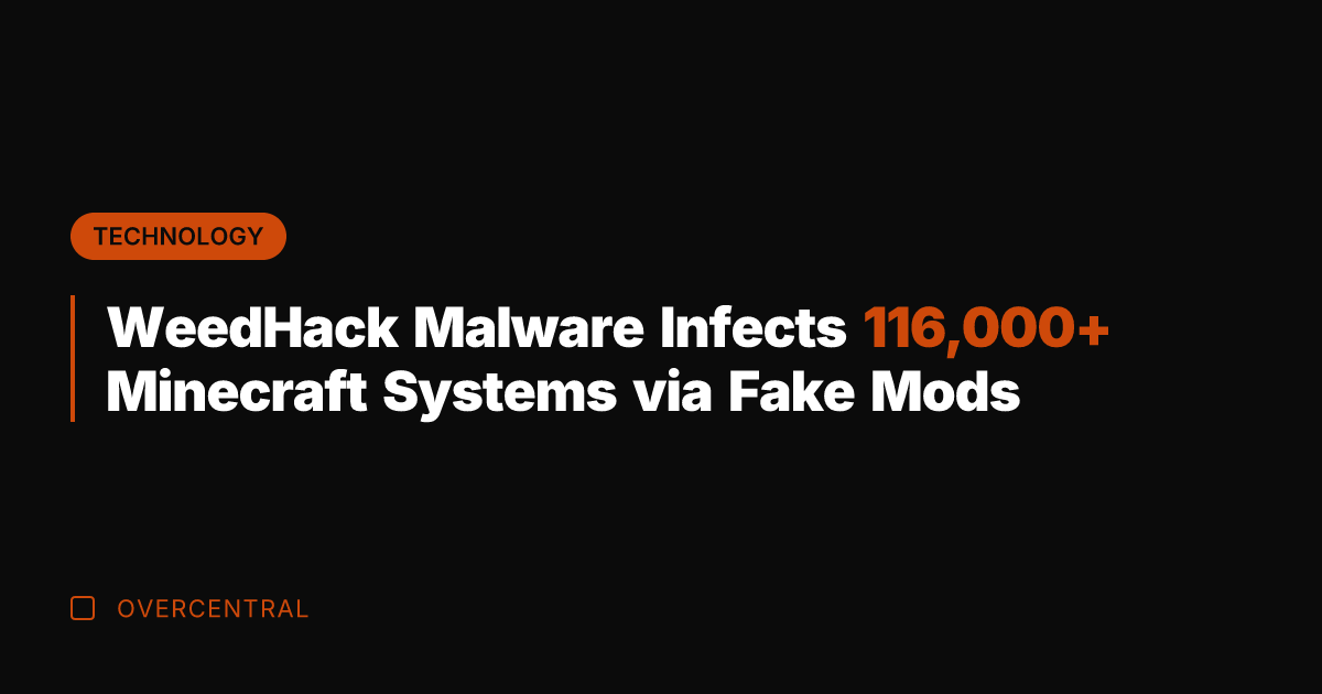 WeedHack Malware Infects 116,000+ Minecraft Systems via Fake Mods
