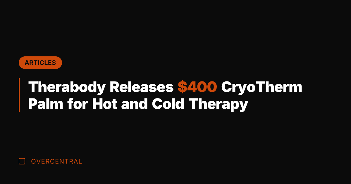 Therabody Releases 0 CryoTherm Palm for Hot and Cold Therapy