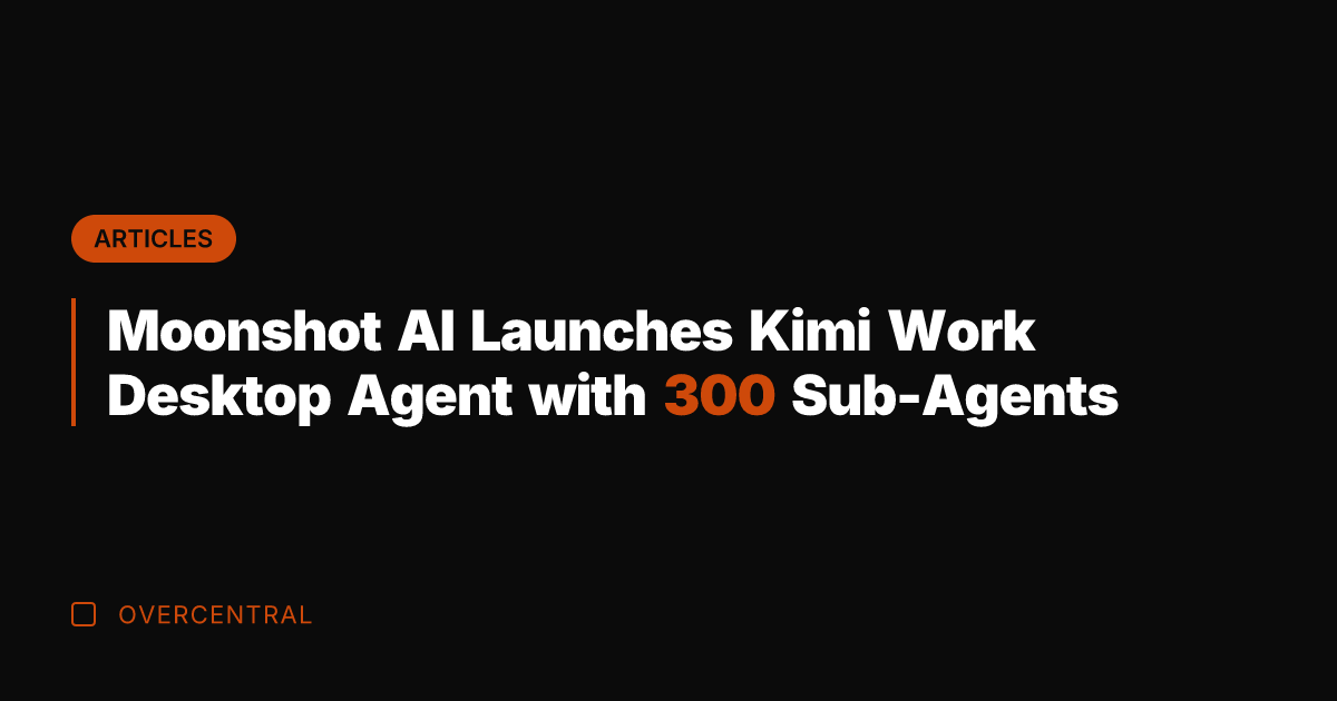 Moonshot AI Launches Kimi Work Desktop Agent with 300 Sub-Agents