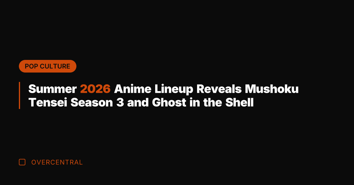 Summer 2026 Anime Lineup Reveals Mushoku Tensei Season 3 and Ghost in
