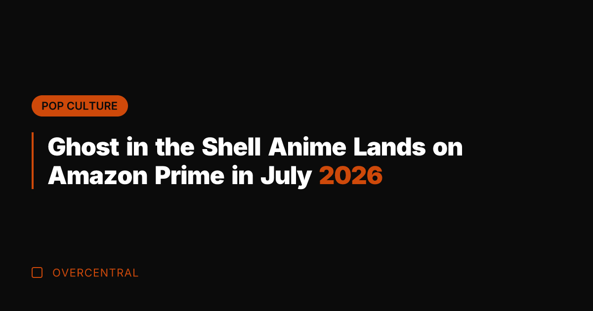 Ghost in the Shell Anime Lands on Amazon Prime in July 2026