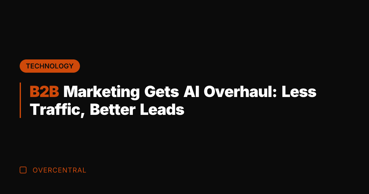 B2B Marketing Gets AI Overhaul: Less Traffic, Better Leads