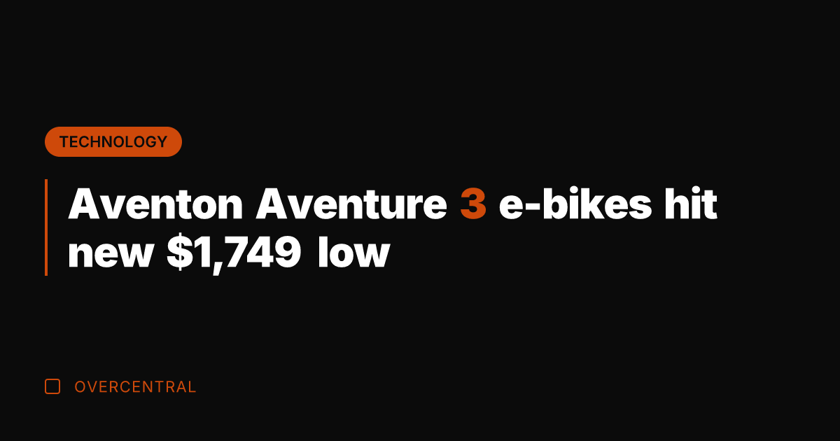 Aventon Aventure 3 e-bikes hit new ,749 low