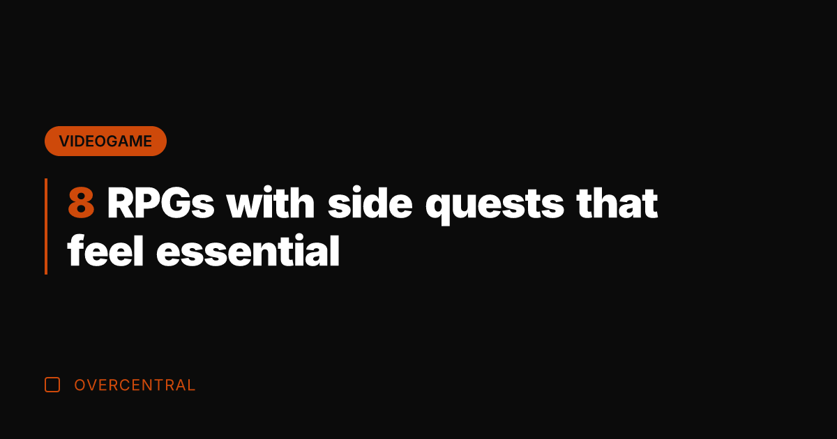 8 RPGs with side quests that feel essential