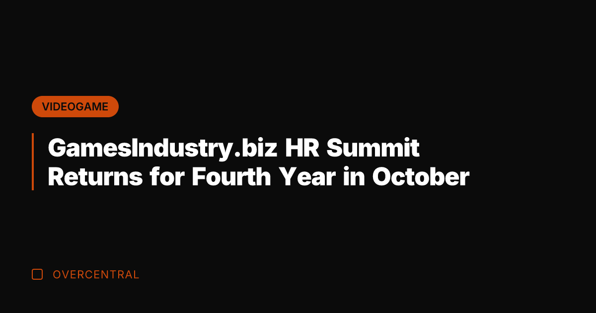 GamesIndustry.biz HR Summit Returns for Fourth Year in October