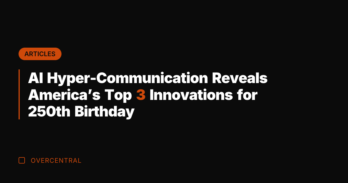 AI Hyper-Communication Reveals America's Top 3 Innovations for 250th Birthday