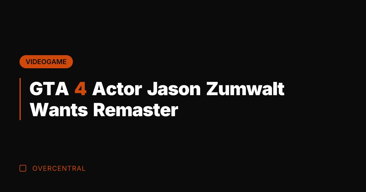 GTA 4 Actor Jason Zumwalt Wants Remaster