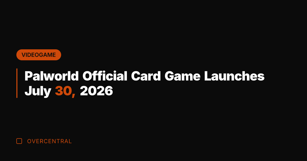 Palworld Official Card Game Launches July 30, 2026