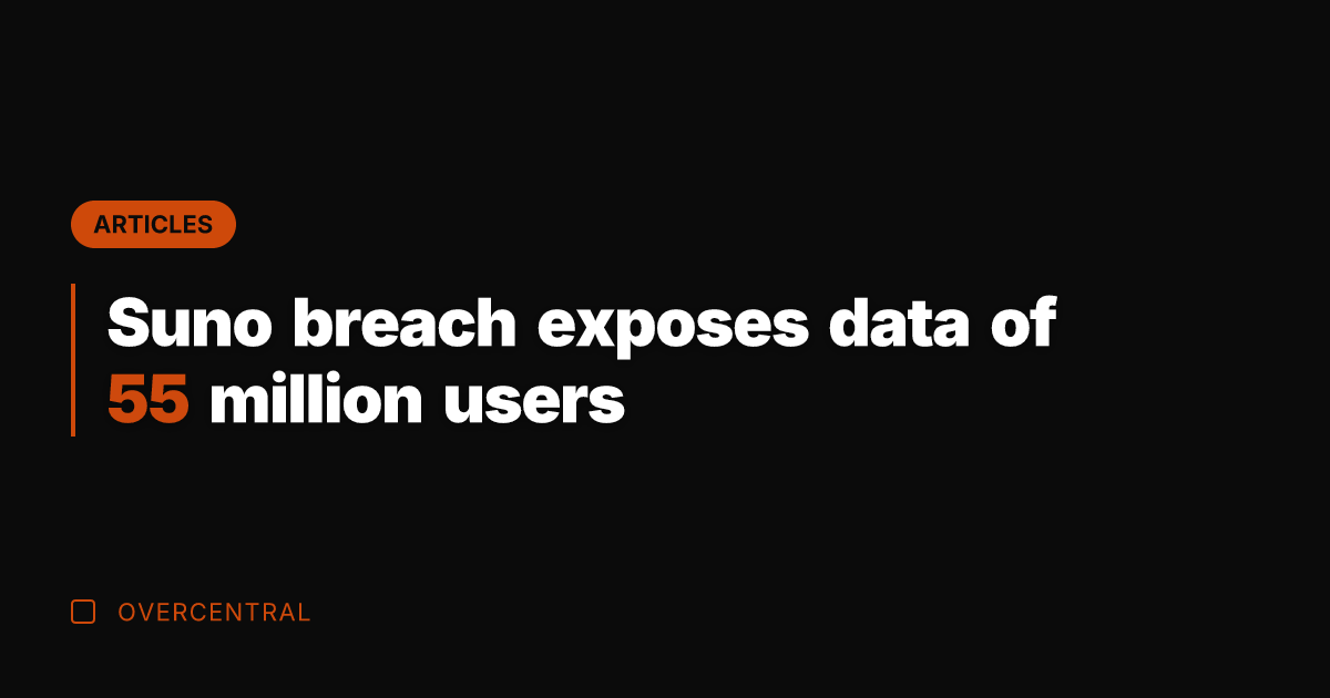 Suno breach exposes data of 55 million users