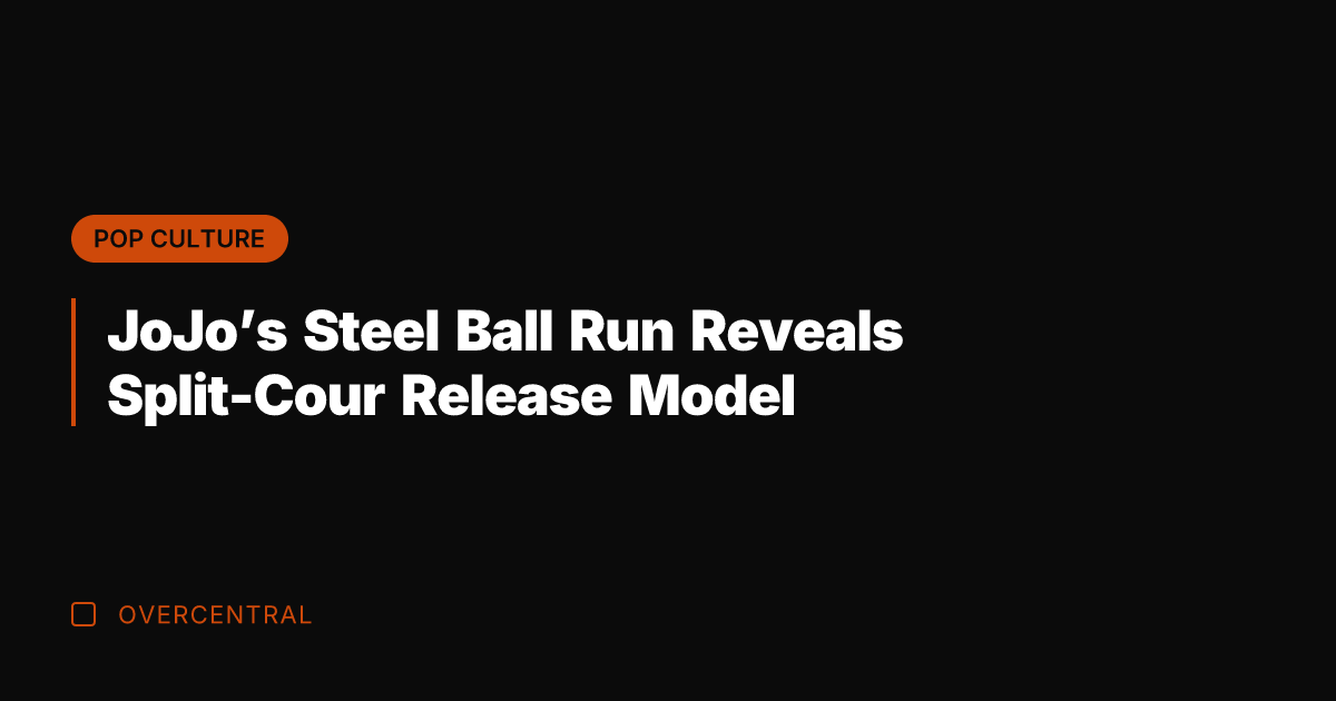 JoJo’s Steel Ball Run Reveals Split-Cour Release Model