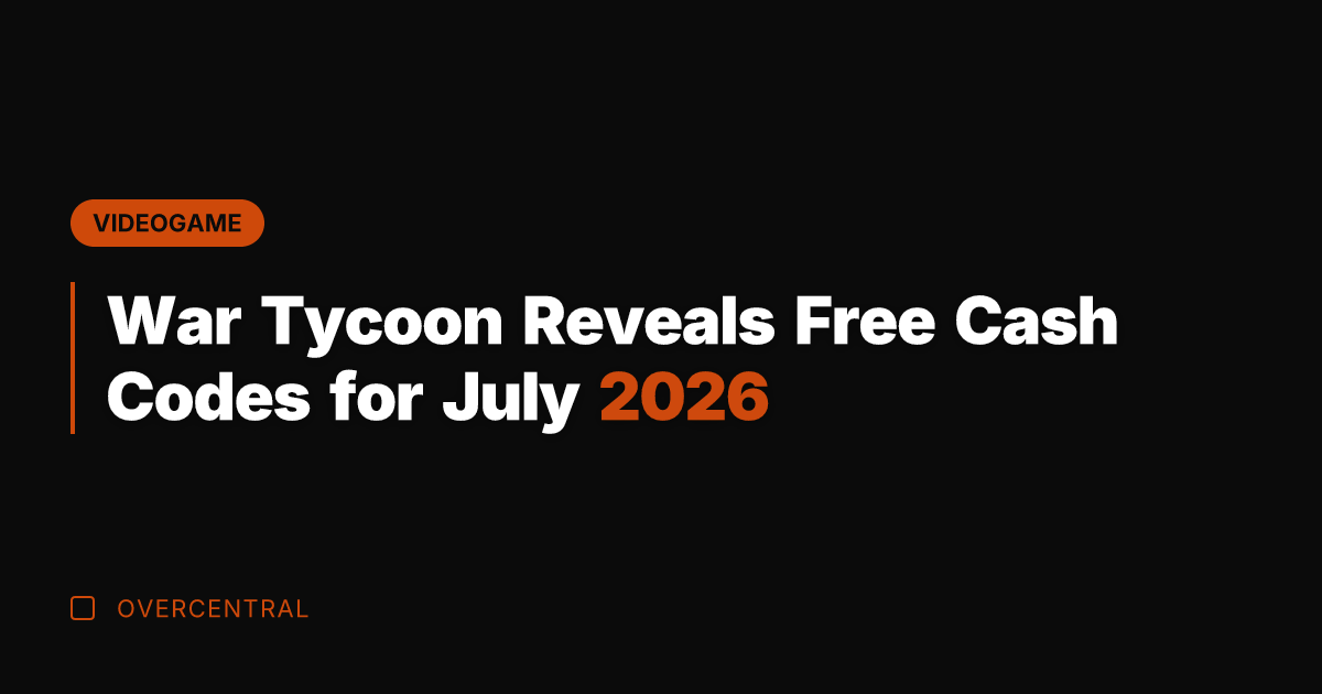 War Tycoon Reveals Free Cash Codes for July 2026