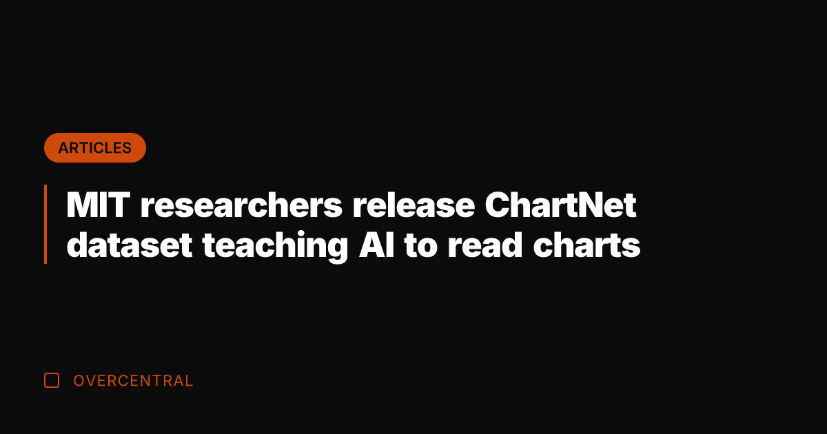 MIT researchers release ChartNet dataset teaching AI to read charts