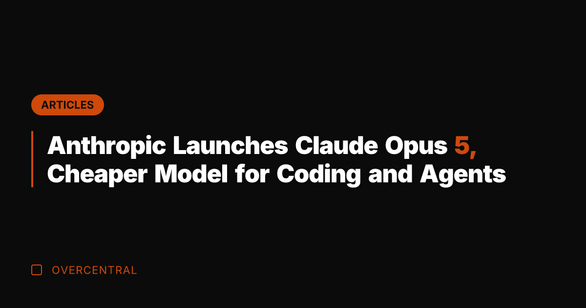 Anthropic Launches Claude Opus 5, Cheaper Model for Coding and Agents