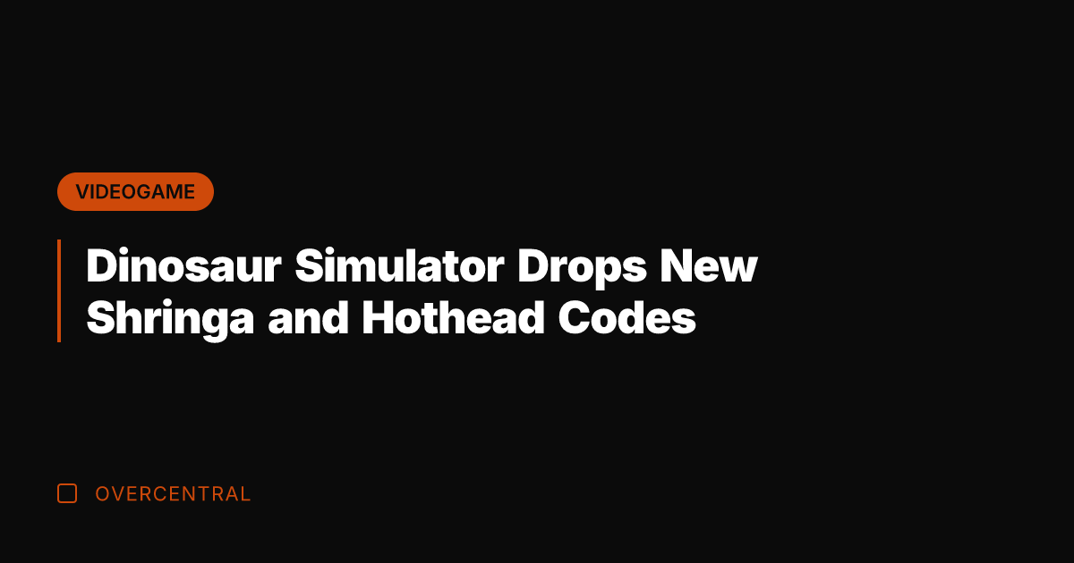 Dinosaur Simulator Drops New Shringa and Hothead Codes