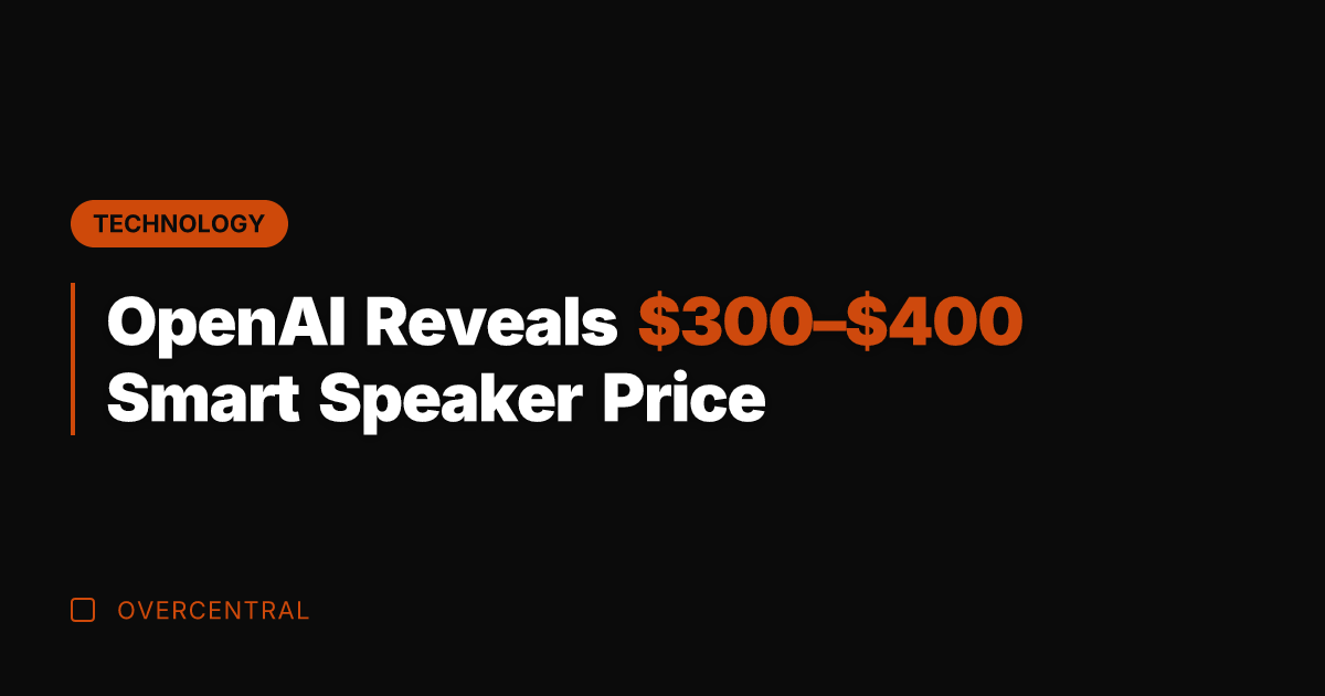OpenAI Reveals 0–0 Smart Speaker Price