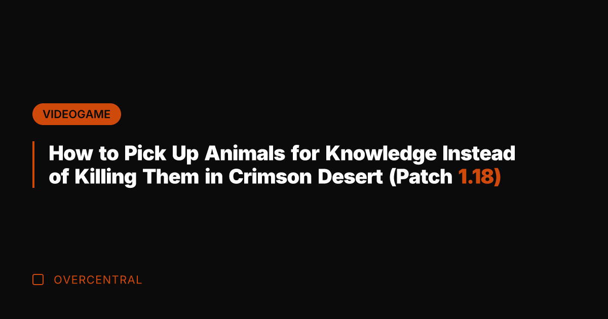 How to Pick Up Animals for Knowledge Instead of Killing Them in