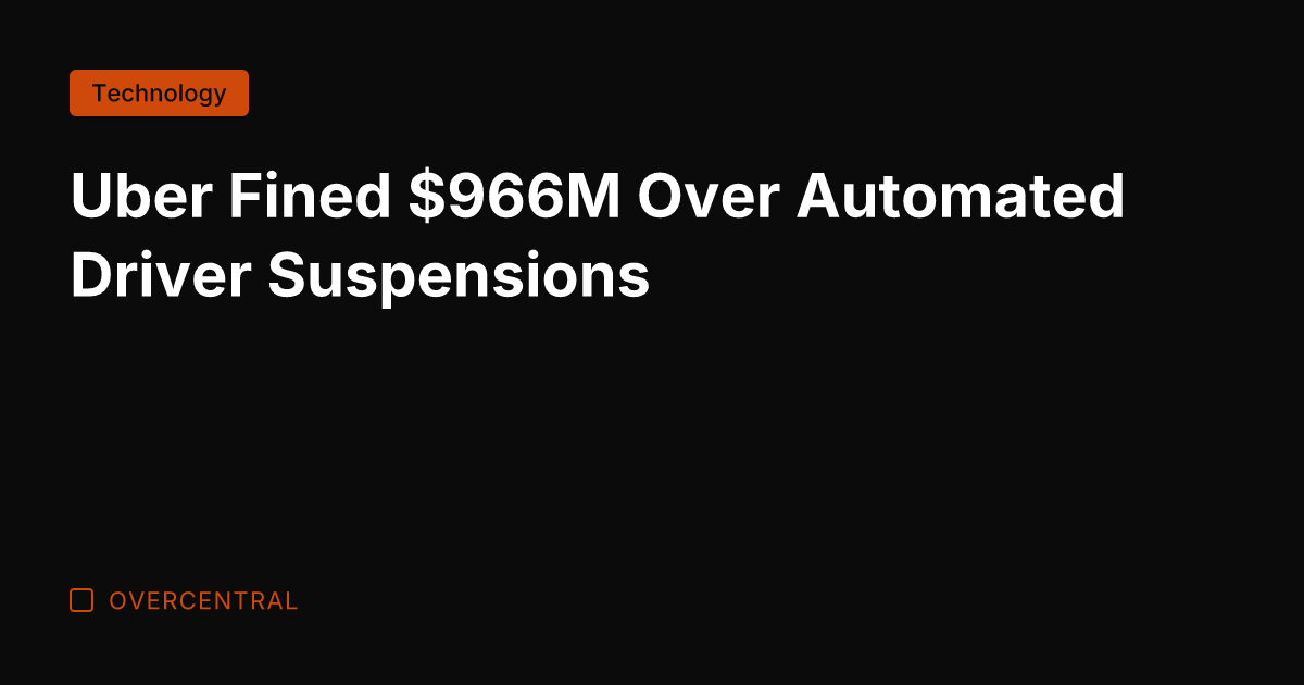 Uber Fined 6M Over Automated Driver Suspensions