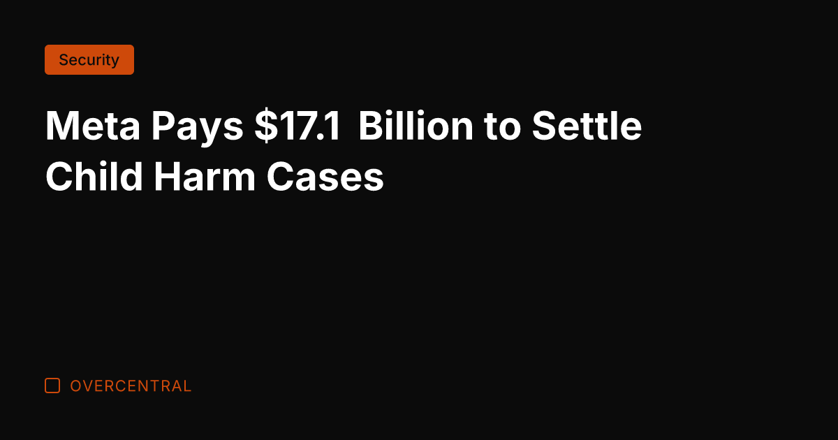 Meta Pays .1 Billion to Settle Child Harm Cases