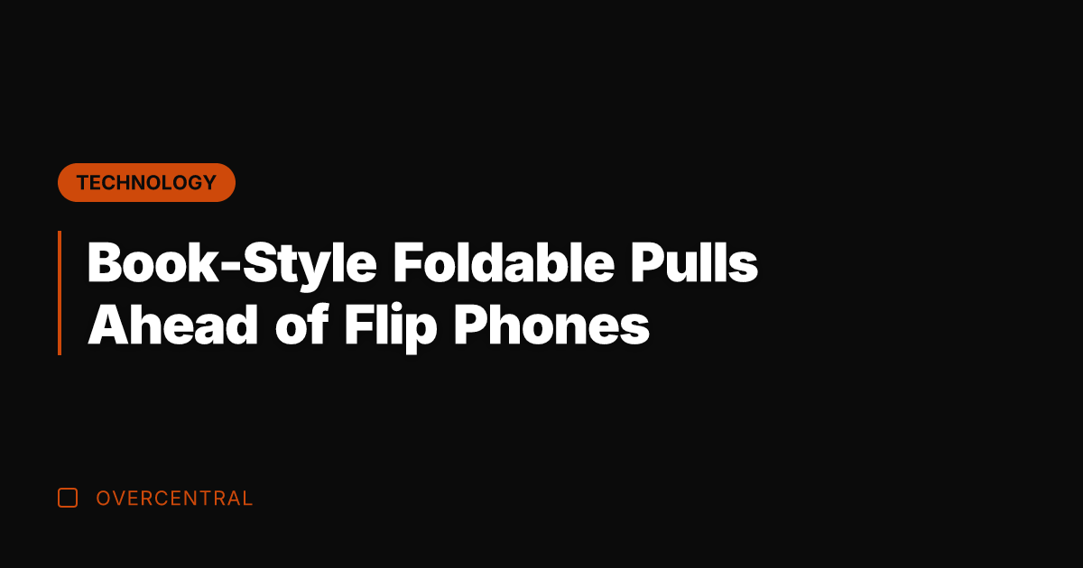 Book-Style Foldable Pulls Ahead of Flip Phones