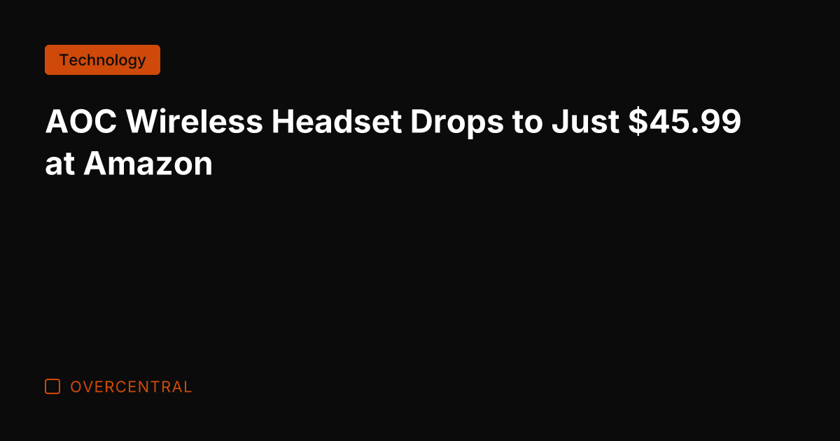 AOC Wireless Headset Drops to Just .99 at Amazon