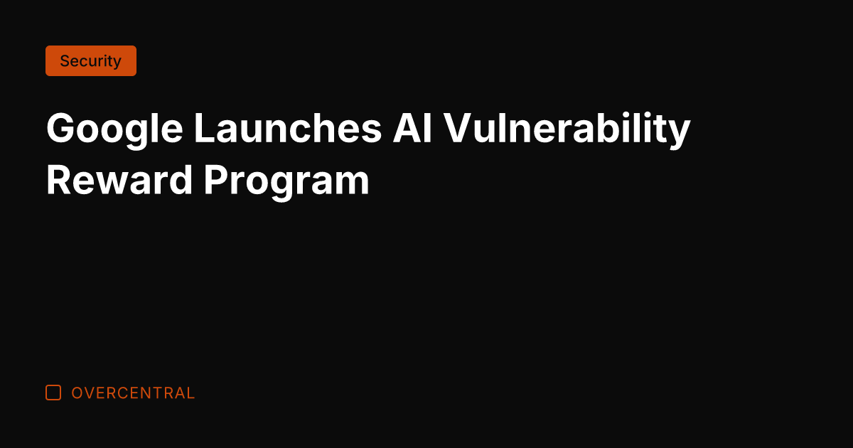 Google Launches AI Vulnerability Reward Program