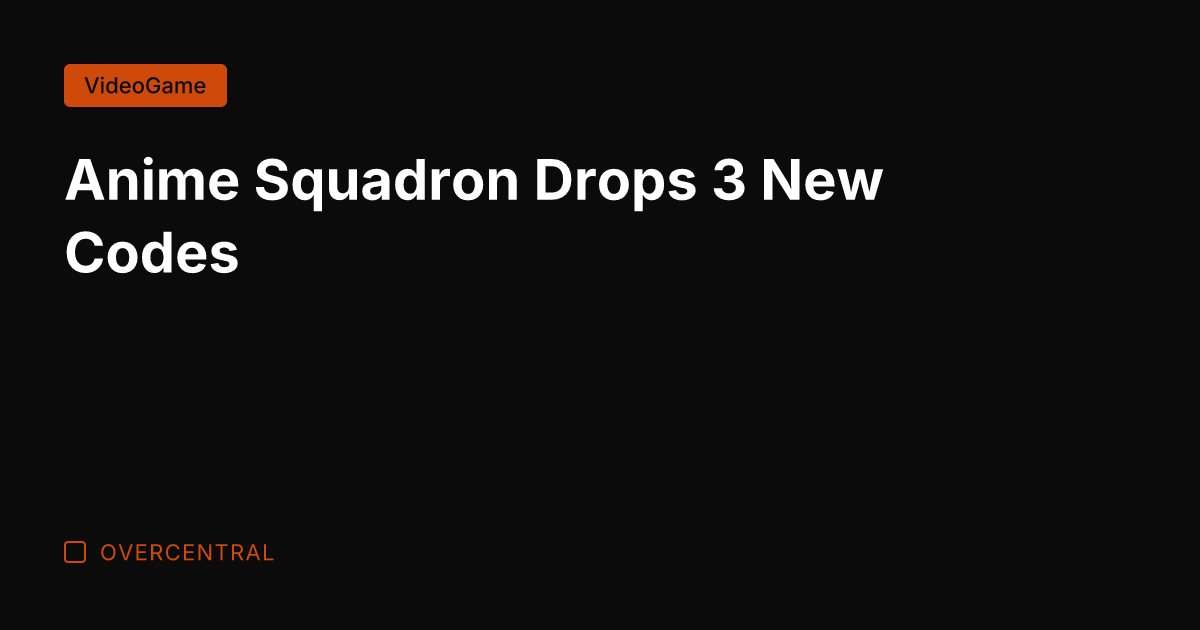 Anime Squadron Drops 3 New Codes