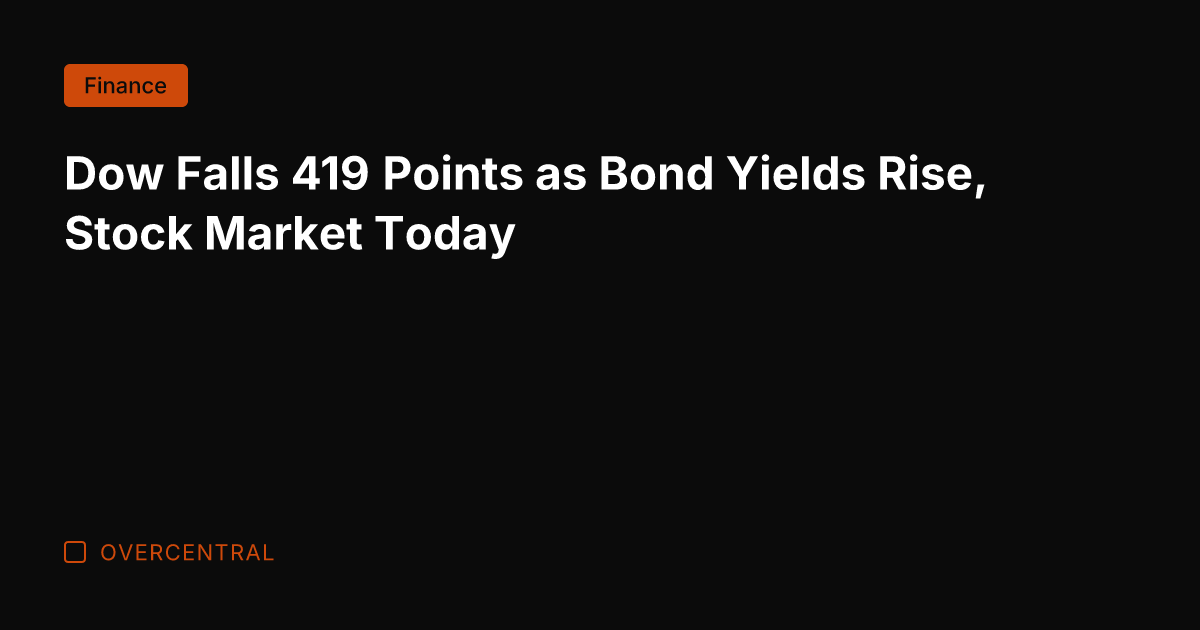 Dow Falls 419 Points as Bond Yields Rise, Stock Market Today