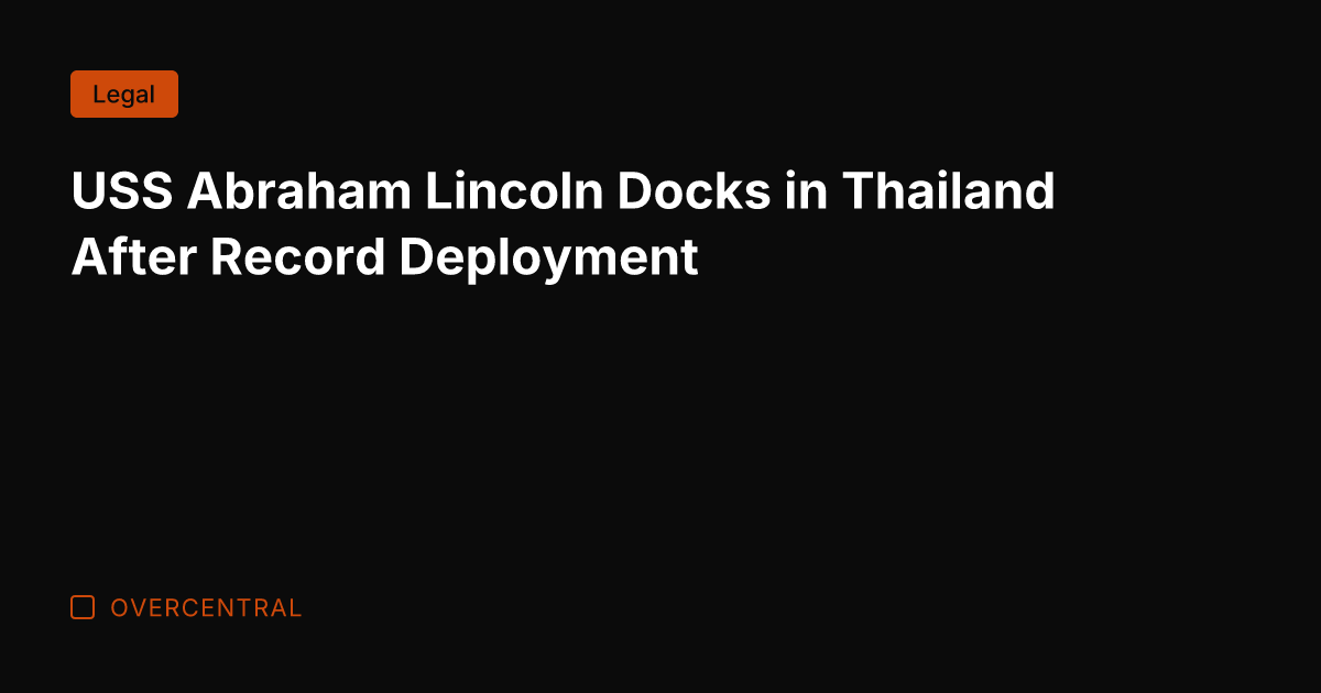 USS Abraham Lincoln Docks in Thailand After Record Deployment