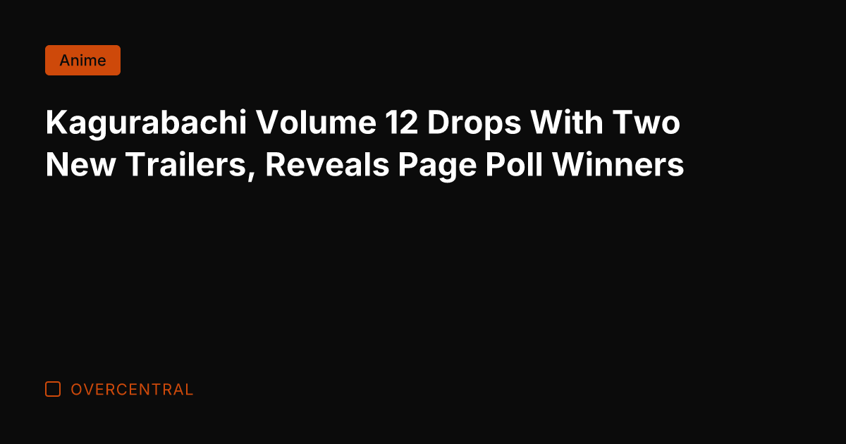 Kagurabachi Volume 12 Drops With Two New Trailers, Reveals Page Poll Winners