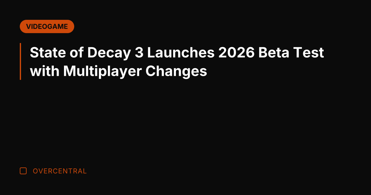 State of Decay 3 Launches 2026 Beta Test with Multiplayer Changes