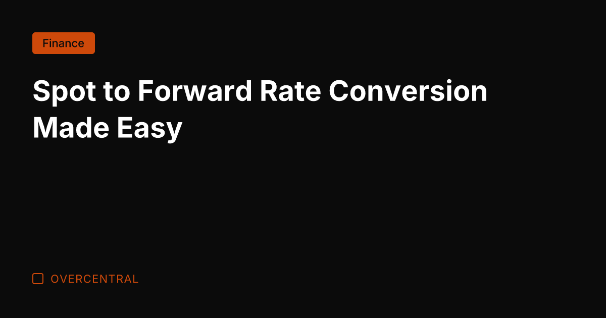 Spot to Forward Rate Conversion Made Easy