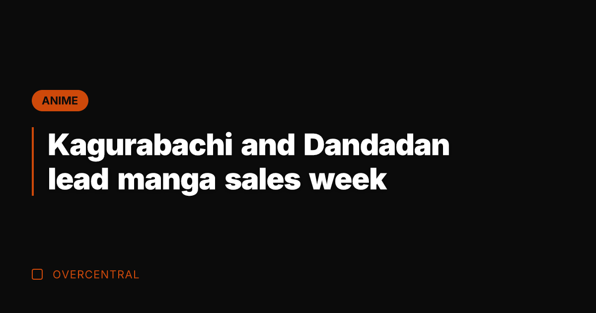 Kagurabachi and Dandadan lead manga sales week