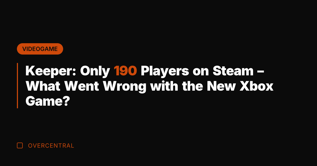 Keeper: Only 190 Players on Steam - What Went Wrong with the