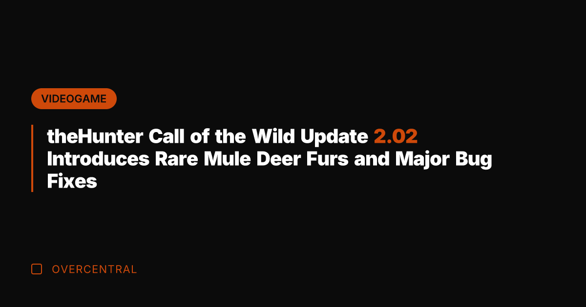theHunter Call of the Wild Update 2.02 Introduces Rare Mule Deer Furs